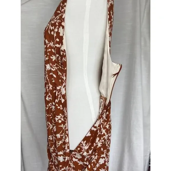 Cynthia Rowley Orange & White Floral Tied Waist Maxi Dress - Picture 10 of 12